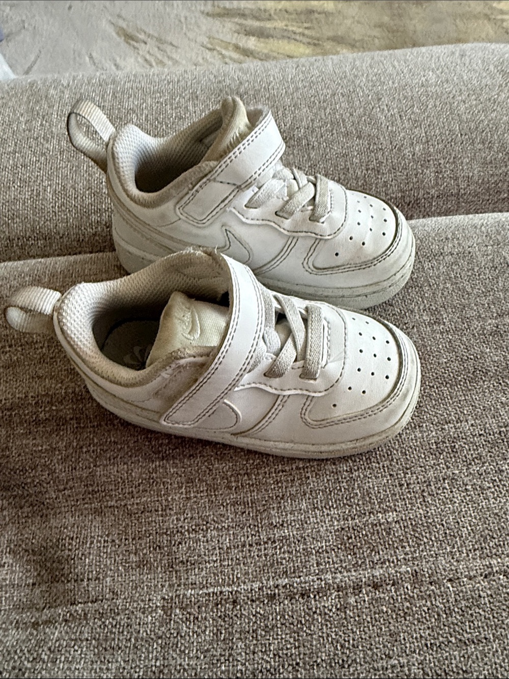 Nike Kids White Velcro & Lace Casual Sneakers